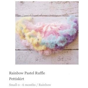 Rainbow pastel ruffle pettiskirt 💞